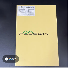 Aplicação da placa de espuma WPC na área de exposições de negócios